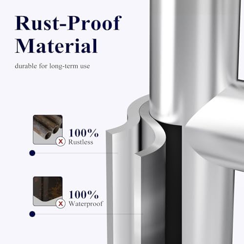 Kitsure Metal Toilet Paper Holder Free Standing, Medium, Silver - Image 6