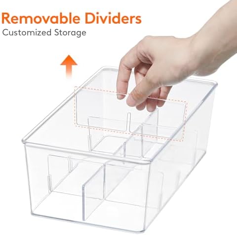 Lifewit 2 Pack 16 Compartment Tea Organizer, Stackable for Cabinet, Clear - Image 4