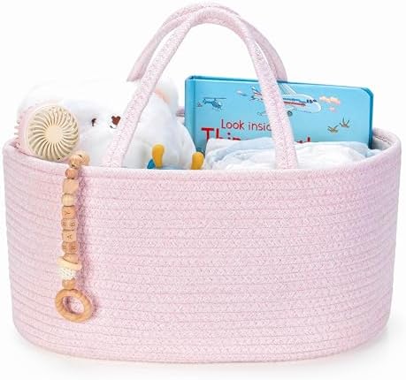Diaper Caddy Organizer, Gift Basket for Baby Shower, Newborn Essentials by KODOMOORE