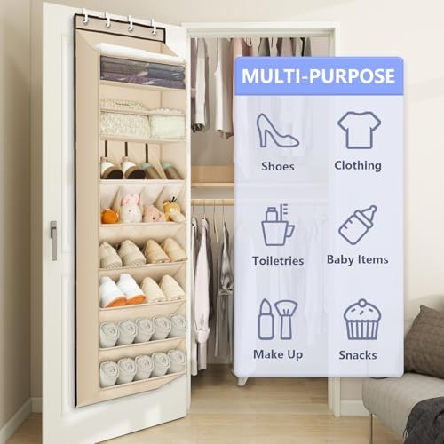 1 Pack Over The Door Shoe Organizer, 8 Shelves Hanging Shoe Organizers, - Image 5