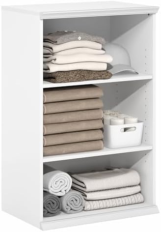 Furinno Fano 3-Tier Closet Organizers and Storage, Plain White - Image 3