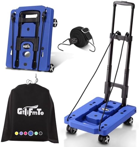 GtIiFmTe Foldable Hand Truck, Lightweight Luggage Cart for Airport Car Seat by GtIiFmTe