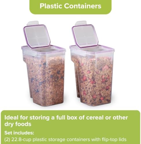 Snapware Airtight 2-Pack (22.8 Cup) Cereal Dispenser Storage Containers - Image 2