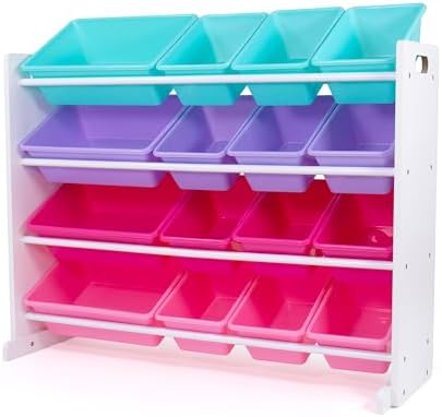 Humble Crew Kids Toy Organizer with 16 Bins, 4 Tier Storage for Playroom by HumbleCrew