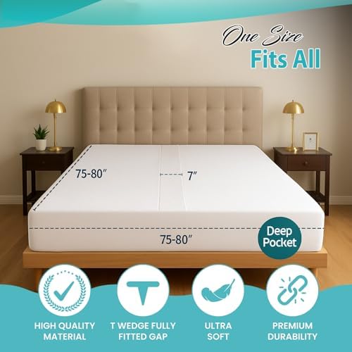 2-in-1 Bed Bridge Twin/Twin XL to King with Attached Sheet – Split Bed Gap Filler & Twin to King Bed Converter (Patent Pending) - Image 4