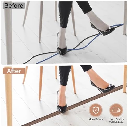 LSGCQ Floor Cord Cover Self Adhesive Cord Hider Floor Cable Management - Image 5
