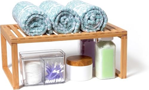 Lipper International Bamboo Kitchen Cabinet Shelf for Organizing a Pantry, Countertop, or Bathroom, 15 5/8" x 10" x 6 1/4" - Image 4