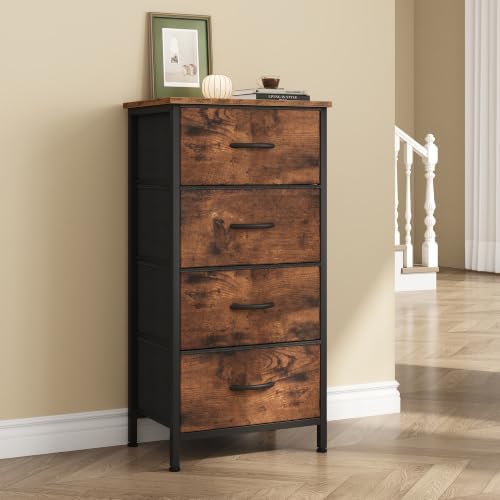 Sweetcrispy 4 Drawer Dresser, Tall Storage Cabinet for Bedroom and Closet - Image 5