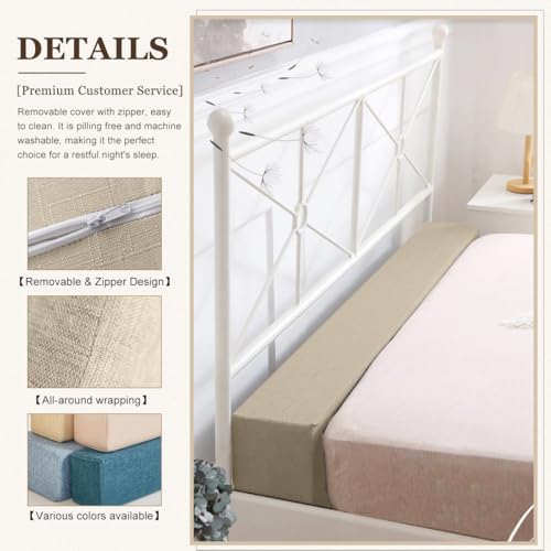 Bed Gap Filler/Mattress Space Filler, Mattress Extender for Twin/Full/Queen/King Bed, Close Gap(0-12") Between Mattress and Headboard or Wall, Stop Losing Your Pillows(Beige-LxWxD-76*6*12in) - Image 5