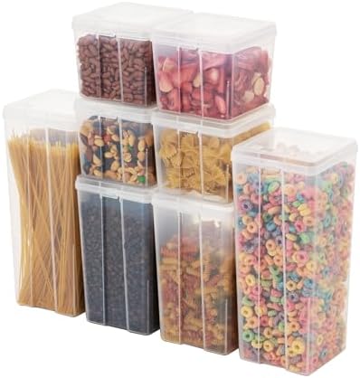 IRIS USA Food Storage Containers Set, 8 Pack Combo Set, Food Grade Plastic by IRISUSA