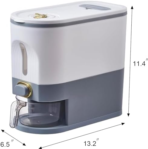 Sooyee 11Lbs Rice Dispenser,Rice Container with Lid - Image 5