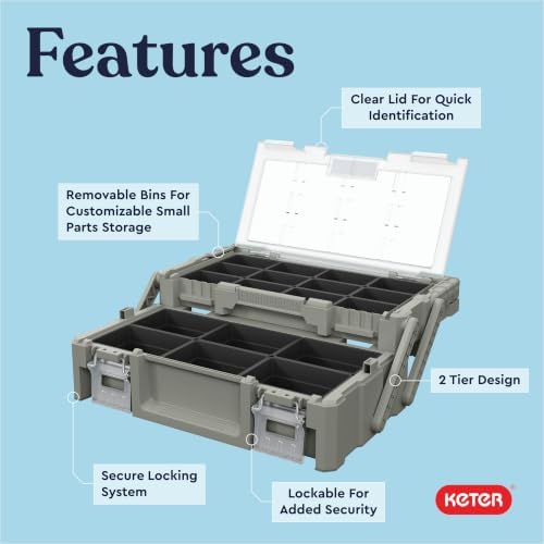 18" Camp & Trail Gear Organizer, Heavy-Duty Cantilever Storage Box - Image 4