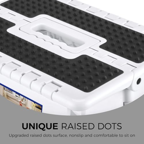 ACKO Folding Step Stool - 13" Height Premium Heavy Duty Step Stools for Adults and Kids, Upgrade Step Stool Kitchen Garden Bathroom Stepping Stool (White) - Image 5