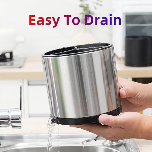 LIBODOUR Kitchen Utensil Holder,360°Rotating For Countertop Spoon Organizer - Image 6