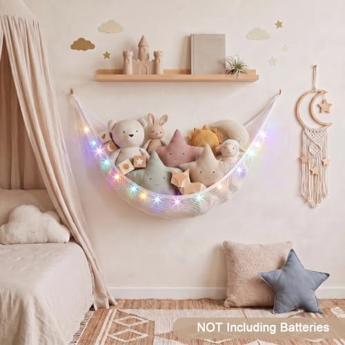 Stuffed Animals Hammock with Remote Control Toy Net Room Decor Storage - Image 4