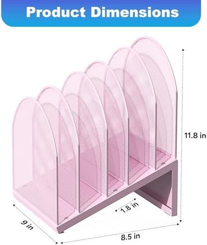 gianotter Desktop File Organizer with 5 Compartments - Image 4