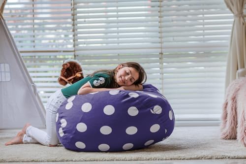WEKAPO Stuffed Animal Storage Bean Bag Chair Cover for Kids - Image 7