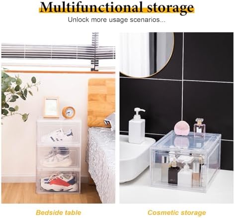 Attelite Shoe Storage Boxes X-Large Stackable Clear Shoe Organizer,9 Pack - Image 3
