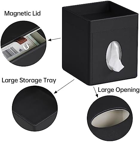 PU Leather Tissue Box Cover Square Tissue Box Holder Tissue Holder - Image 3
