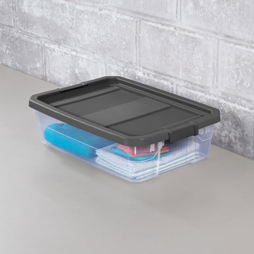 Sterilite Modular Stacker Box with Latching Lid, 40 Quart, 12-Pack - Image 4