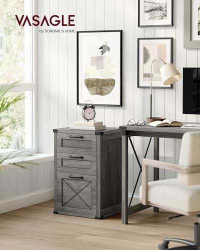 VASAGLE File Cabinet with 3 Drawers, Printer Stand, Fit A4 Letter Size - Image 2