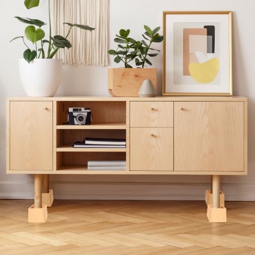 Wooden Bed Risers 3 Inch Heavy Duty, Support 2500 lbs, Nature - Image 7