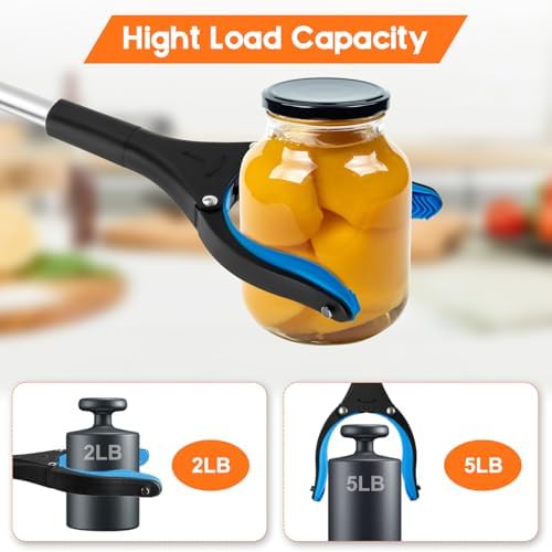2-Pack Grabber Reacher Tool, 34" Foldable Reacher Grabber Pickup Tool with 90° Anti-Slip Rotating Jaw & Magnets, 4" Wide Claw Opening Reachers for Seniors, Trash Picker Tool - Image 3