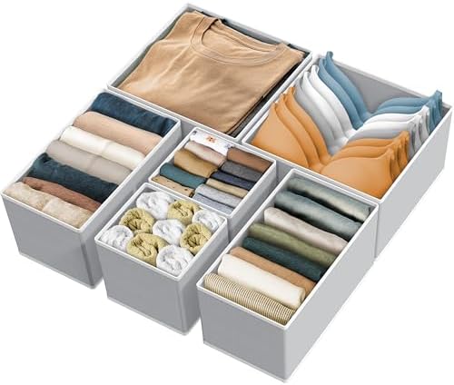 Simple Houseware Underwear Drawer Organizer, Set of 6, Gray by SimpleHouseware