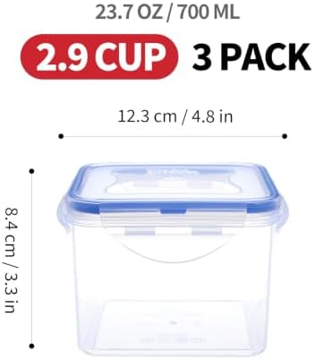 KIGI Small Food Storage Container,Set of 3 (2.9 Cup) - Image 2