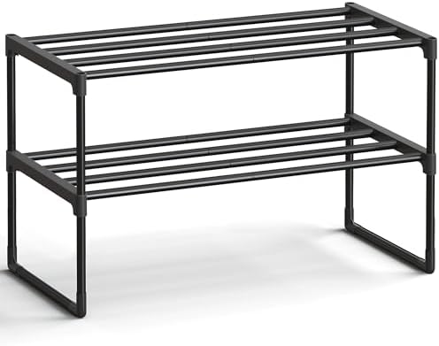 SONGMICS Shoe Rack, 2-Tier Shoe Organizer, Metal Storage Shelf by SONGMICSbySONGMICSHOME