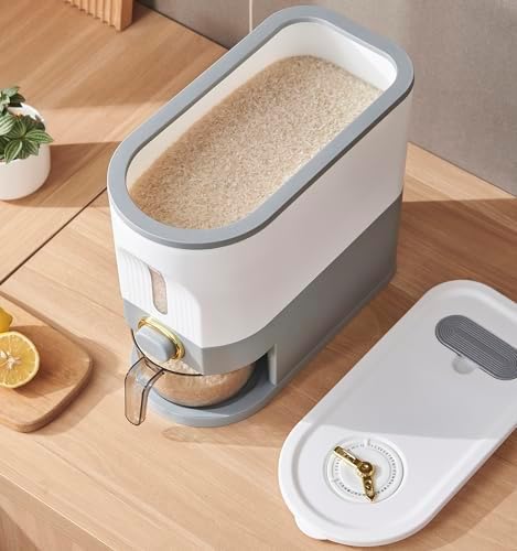 Sooyee 11Lbs Rice Dispenser,Rice Container with Lid - Image 6