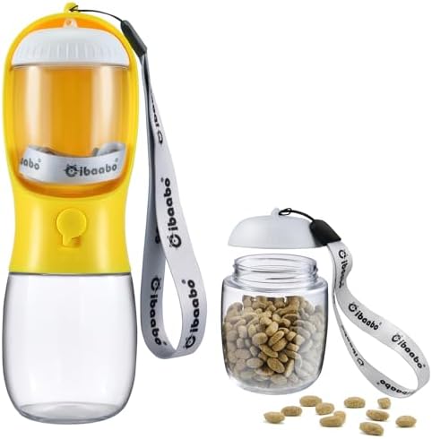 Cibaabo Dog Water Bottle Portable with Food Container & Filter for Travel by Cibaabo
