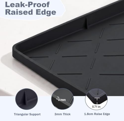 Extra Thick Under Sink Mat Waterproof with Raised Edge 31" x 22" - Image 3