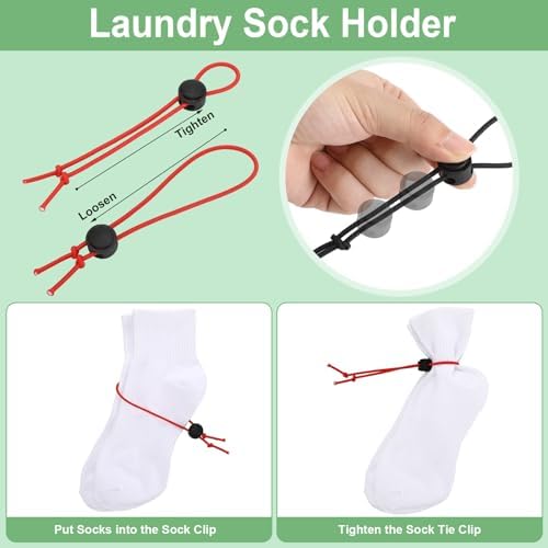 50 Pcs Sock Clips for Laundry, Sock Keepers for Washing - Image 2