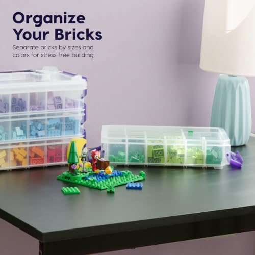 IRIS USA 2 Qt. Bead Organizer Storage Bins |Made in USA| - Clear/Violet - Image 7