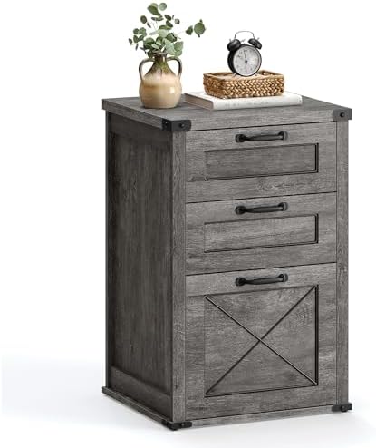 VASAGLE File Cabinet with 3 Drawers, Printer Stand, Fit A4 Letter Size by VASAGLEbySONGMICSHOME