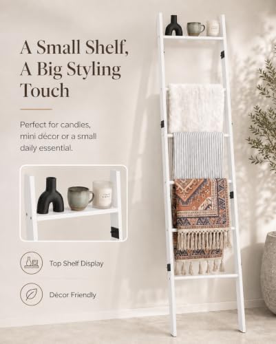 Blanket Ladder 6 Tier with Shelf for Living Room Bedroom and Bathroom - Image 6