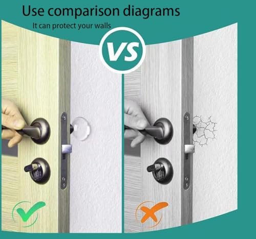 12PCS Door Stoppers for Wall, 3.15" Large Transparent Shield - Image 6