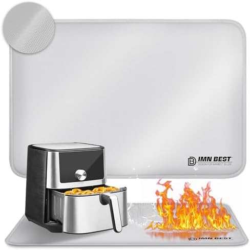 Heat Resistant Mat for Air Fryer, Silicone Mat for Kitchen Counter by ImnBest