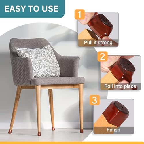 Ansible 24 Pcs Chair Leg Floor Protectors Round - Image 4