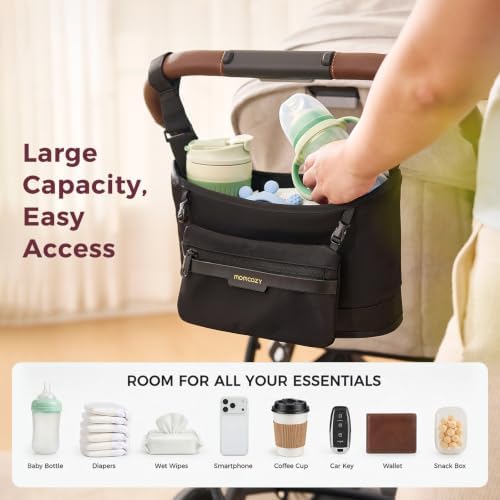 Momcozy Slim Stroller Organizer with 2 Insulated Cup Holders - Image 2