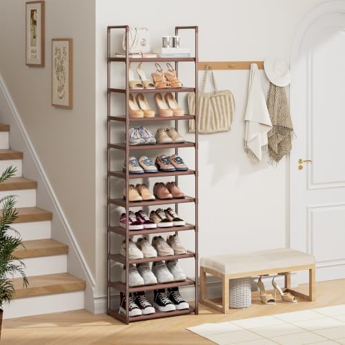 OYREL Shoe Rack, Sturdy Metal Space Saving Tall Stackable Shoes Organizer - Image 2
