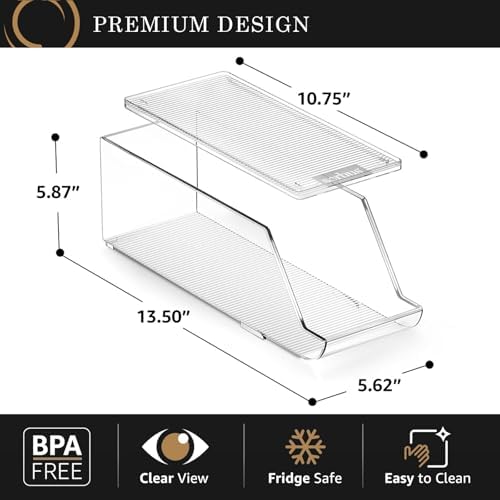 Sorbus Snack Organizer for Pantry, Clear Stackable Chip Bins (2 Pack) - Image 4