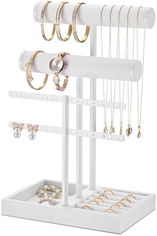 Jewelry Organizer Stand for Necklaces, Bracelets, Earrings, Rings, PW by BUSSDIS