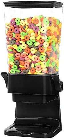 Cereal Dispenser Countertop Dual Dry Food Dispenser (Black,1PC) by Mivvosakuki
