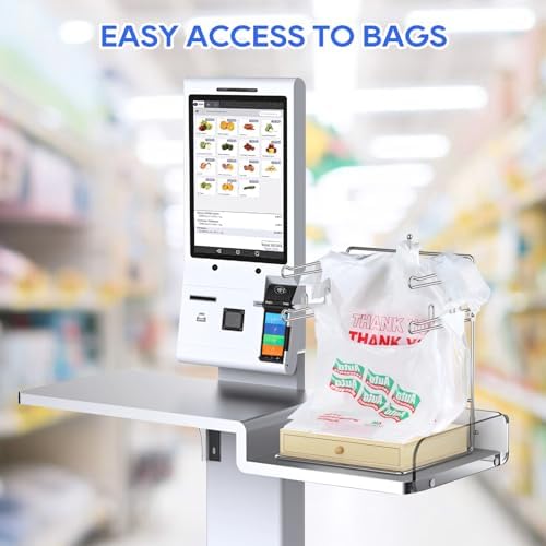 Plastic Grocery Bag Holder,Plastic Bag Organizer with Wooden Drawers Base for Grocery Store, Supermarket, Restaurant, Business - Image 6