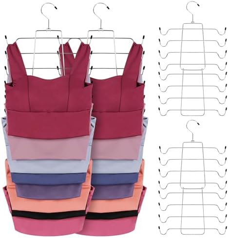 ZEDODIER 6 Pack Tank Top Hanger, Bra Organizer for Closet, Space Saving by ZEDODIER