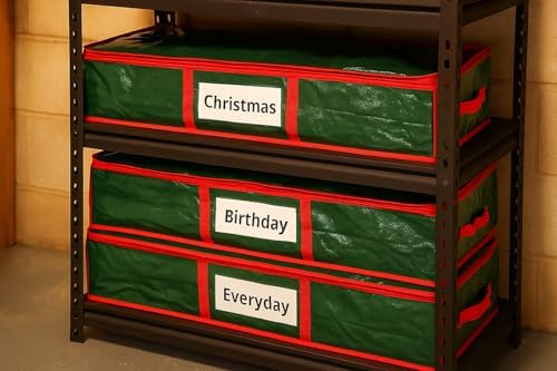 Sattiyrch Underbed Gift Wrap Organizer,Gift Wrapping Paper Storage Container,Holds up to 20 Rolls,41"W x 14"D x 5.5"H (Green) - Image 4