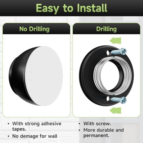 2PCS Door Stopper Wall Protector, Door Stoppers for Wall, Black - Image 5