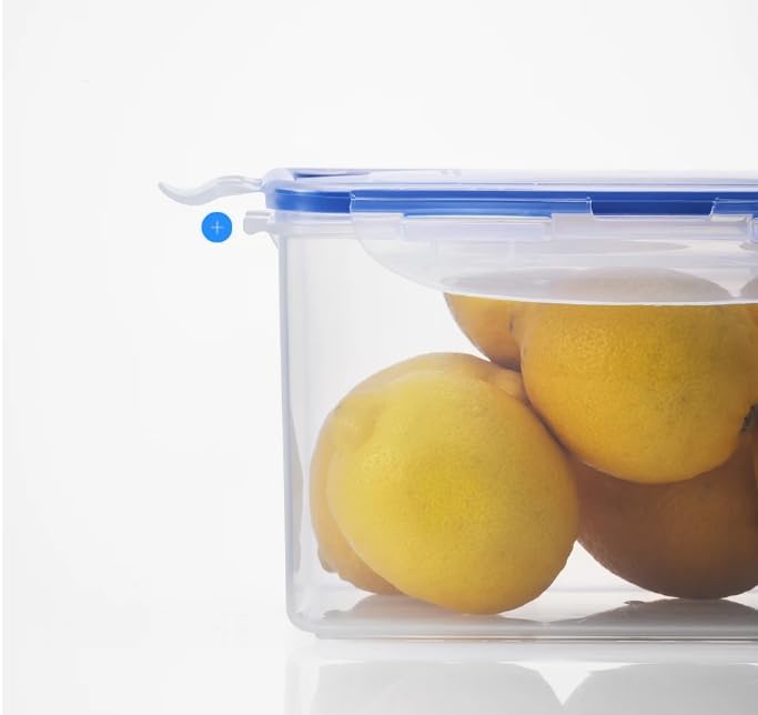 LOCK & LOCK Easy Essentials Storage Food Storage Container Set / Food Storage Bin Set - 4 Piece, Clear - Image 4